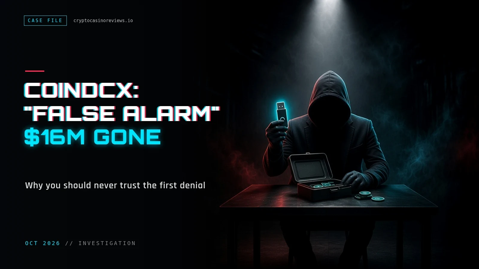 CoinDCX case file cover: false alarm, $16M gone