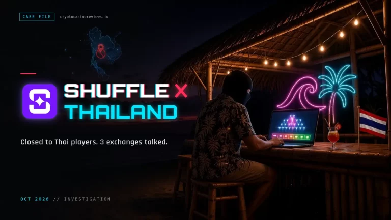 Shuffle x Thailand case file cover: closed to Thai players, 3 exchanges talked