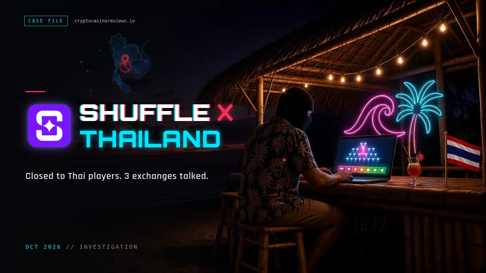 Shuffle x Thailand case file cover: closed to Thai players, 3 exchanges talked